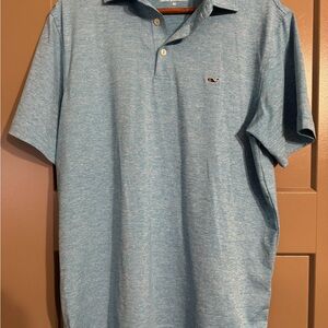 Men's Vineyard Vines light Blue performance Polo Shirt